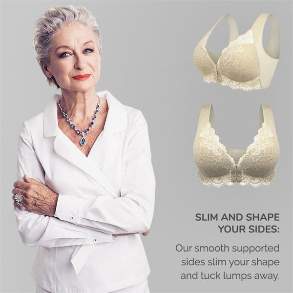 Bra for Older Women Front Closure 5d Shaping Push Up Seamless No Trace Beauty Back Sports Comfy Bra