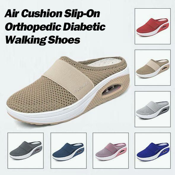 New air cushion slip-on orthopedic walking shoes