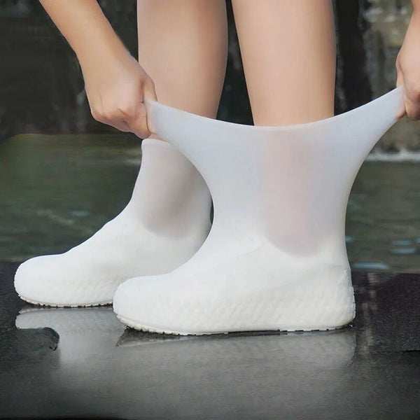 3 Pair Of Outdoor Latex Rain Boots Waterproof Shoe Cover