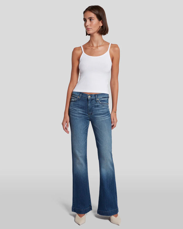 Stretchy Mid Rise Flare Jeans