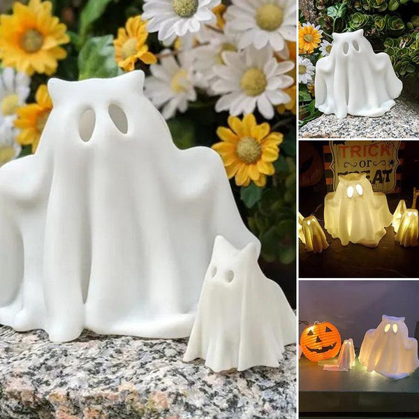 Cute Halloween Horned Ghost with