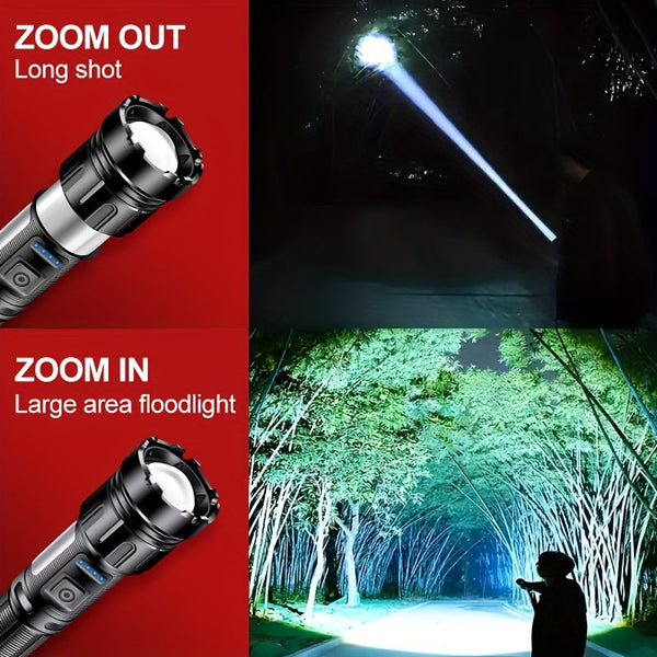 Powerful Tactical Rechargeable LED Flashlight