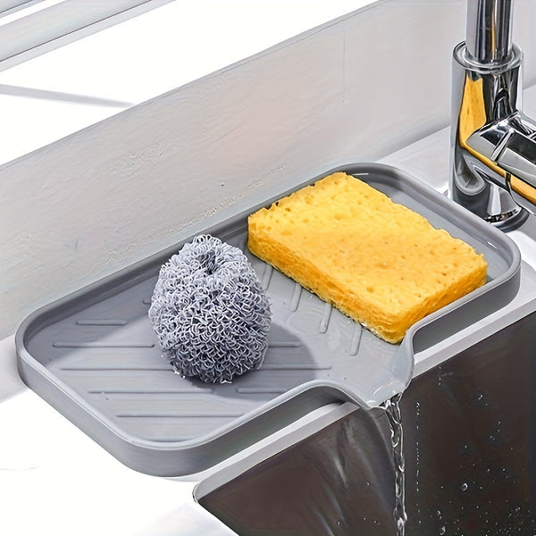 Silicone kitchen sink tray soap tray holder