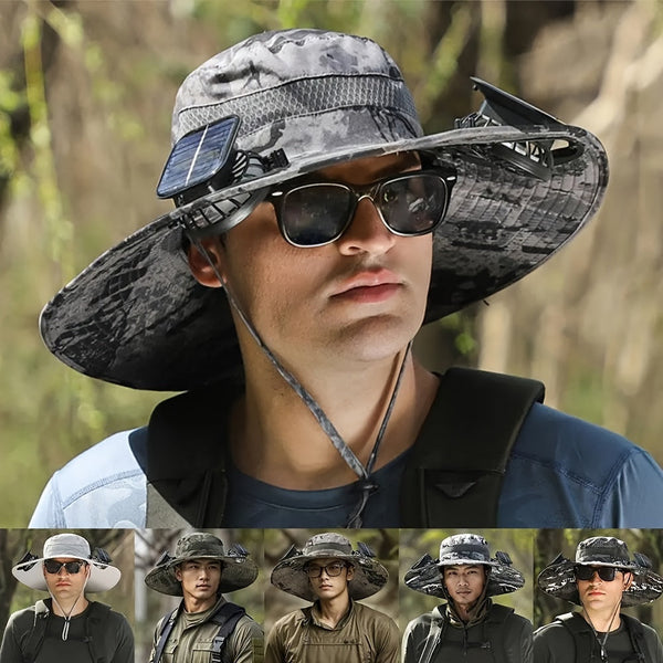 2024 New Solar Fan Outdoor Fishing Hat