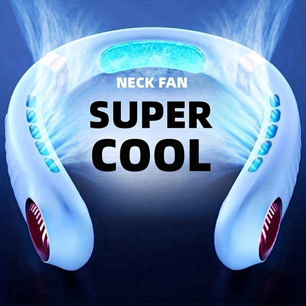 5-Speed Portable Neck Fan with Digital Display