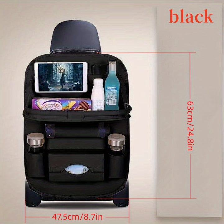 Car Multifunctional Rear Seat Organizer Includes Foldable Table Board and Car Dining Tray - FOFOPO