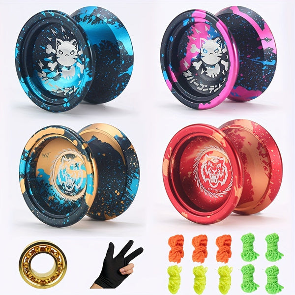 10-Rope Professional Yo-Yo - High-Performance Unresponsive Metal Aluminum Alloy Design