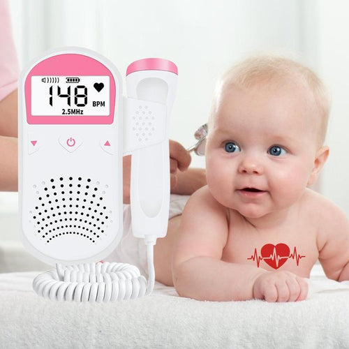 FETAL DOPPLER HEART RATE MONITOR HOME PREGNANCY BABY FETAL HEART RATE SOUND DETECTOR