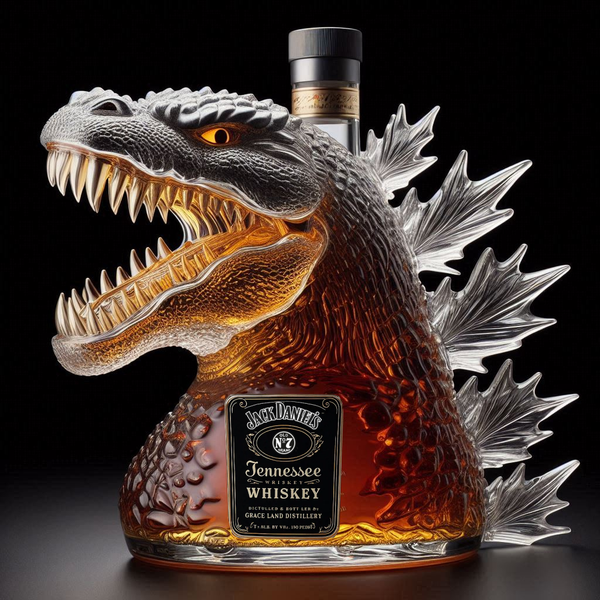 Godzilla Whiskey Bottle
