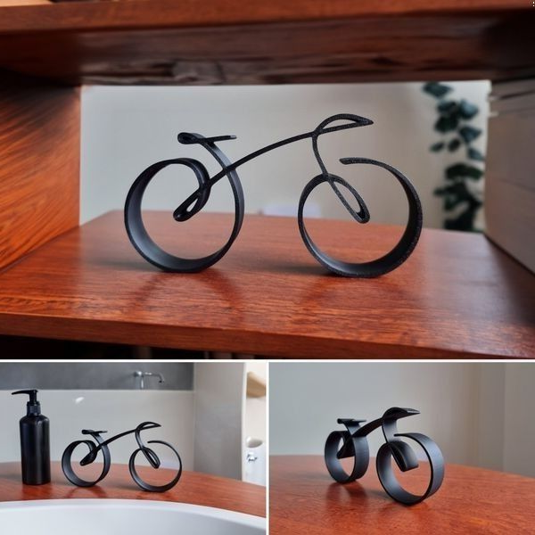 Minimalistic Bicycle Sculpture Wire Framed Style