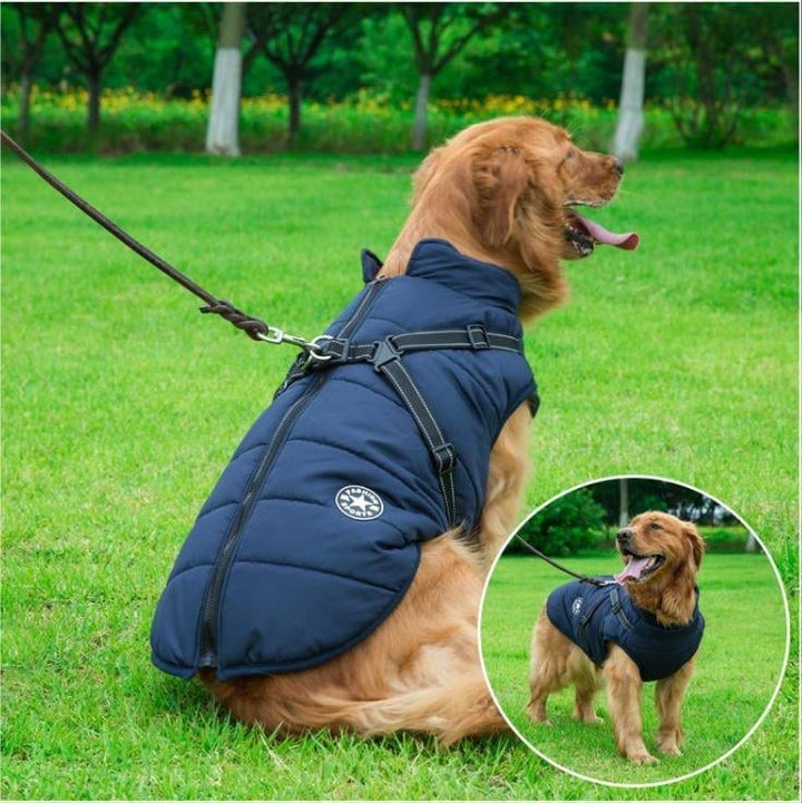 Waterproof pet jacket with built-in straps - FOFOPO